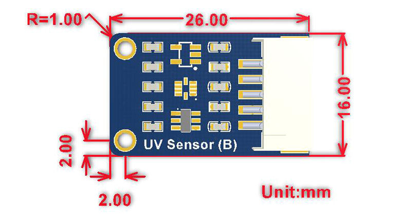 UV Sensor (B) dimensions