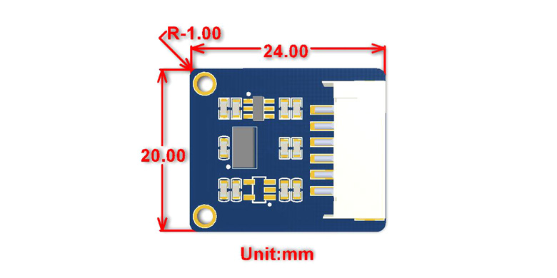 VL53L1X Distance Sensor dimensions